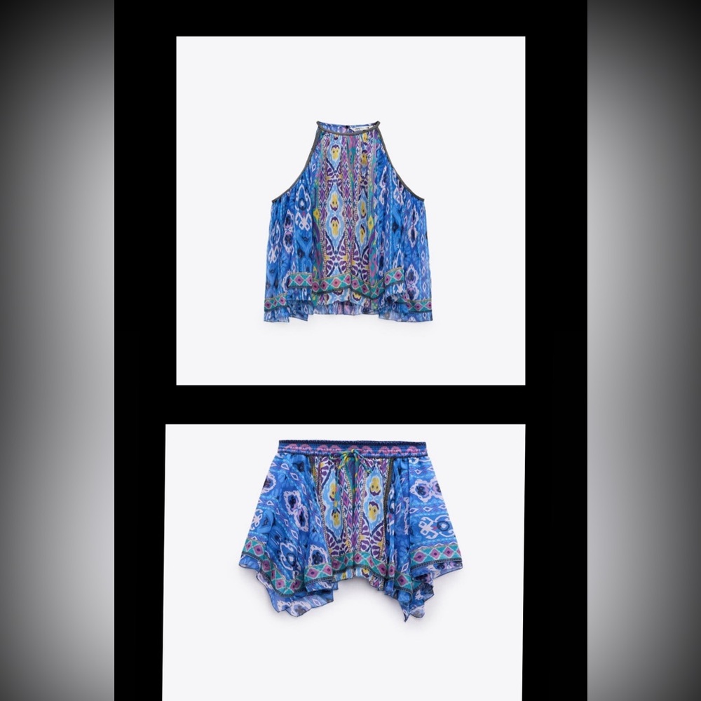 Zara matching set halter top and skirt Coord set